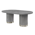 Dining Table with 2 Leaves Weathered Gray Oak R3815