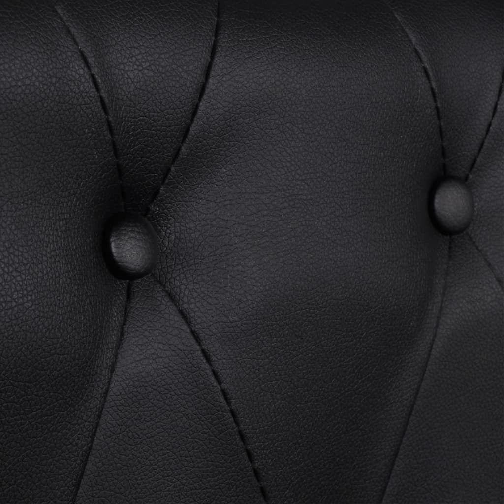 Black 2-Seater Artificial Leather Sofa N587920