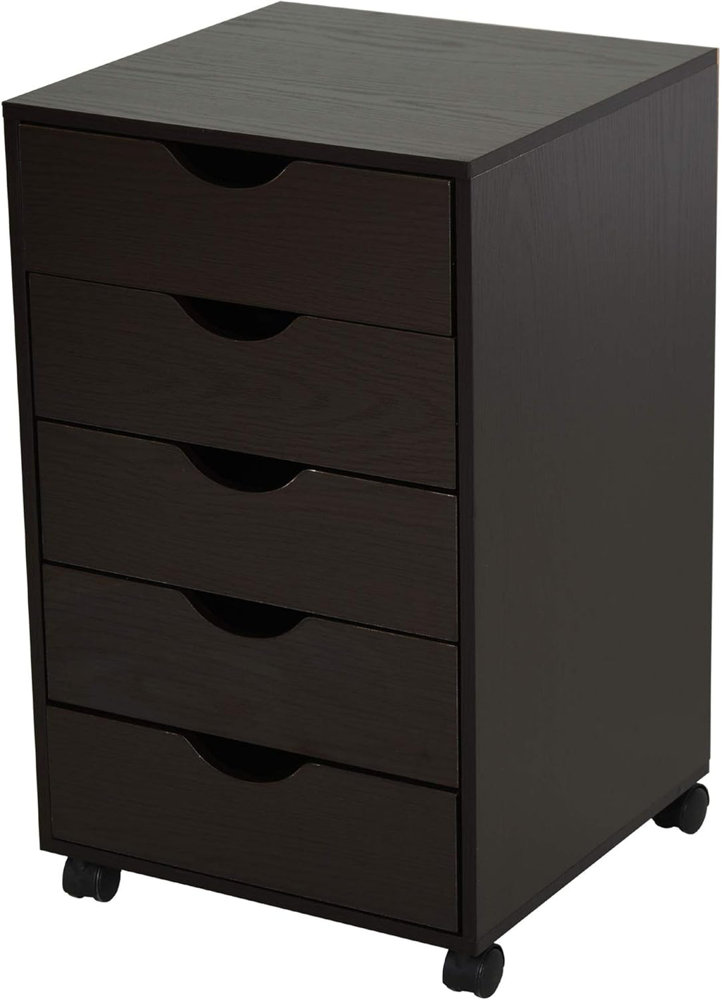 White 5 Drawer File Cabinet with Wheels A79113
