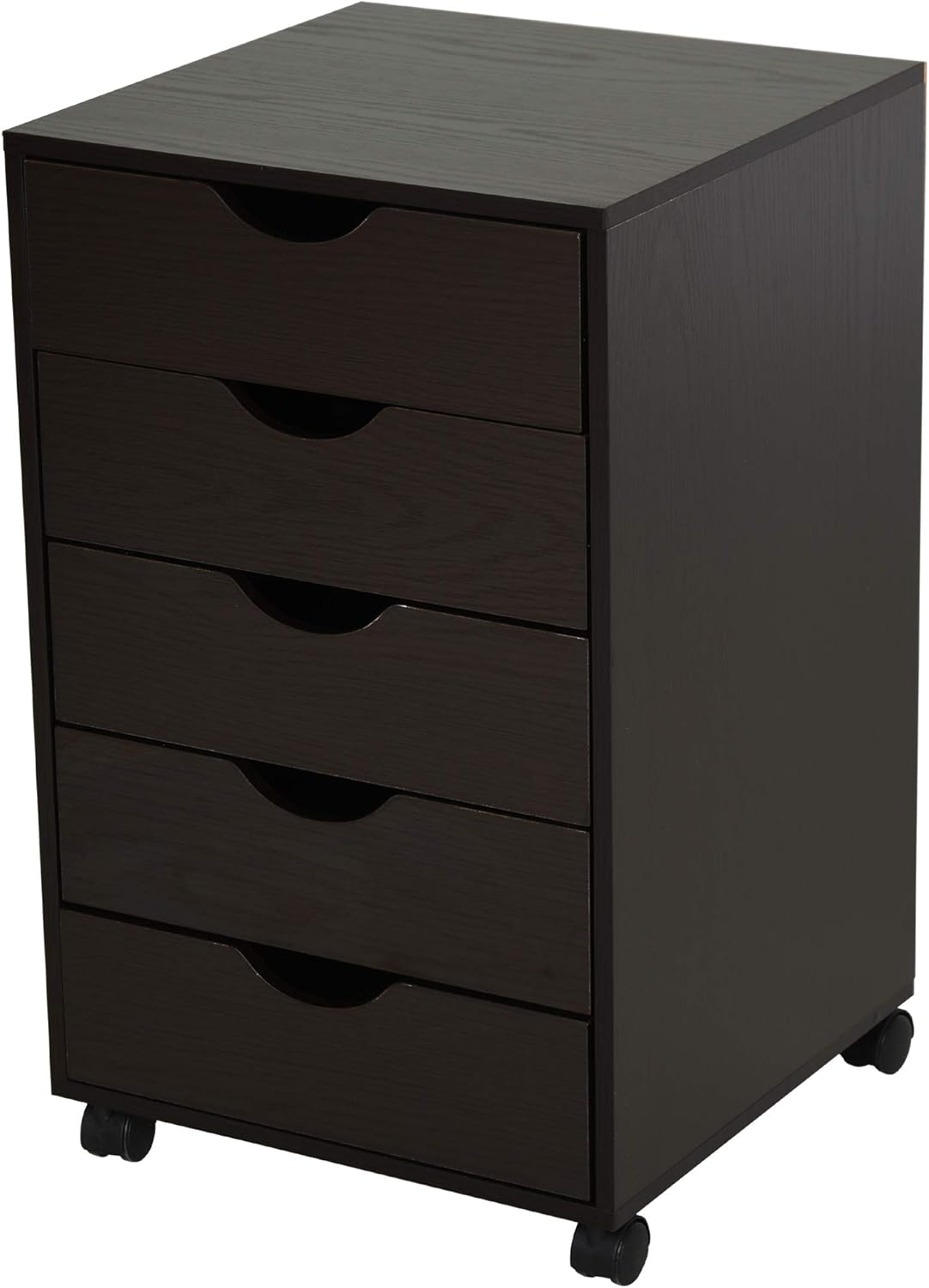 White 5 Drawer File Cabinet with Wheels A79113