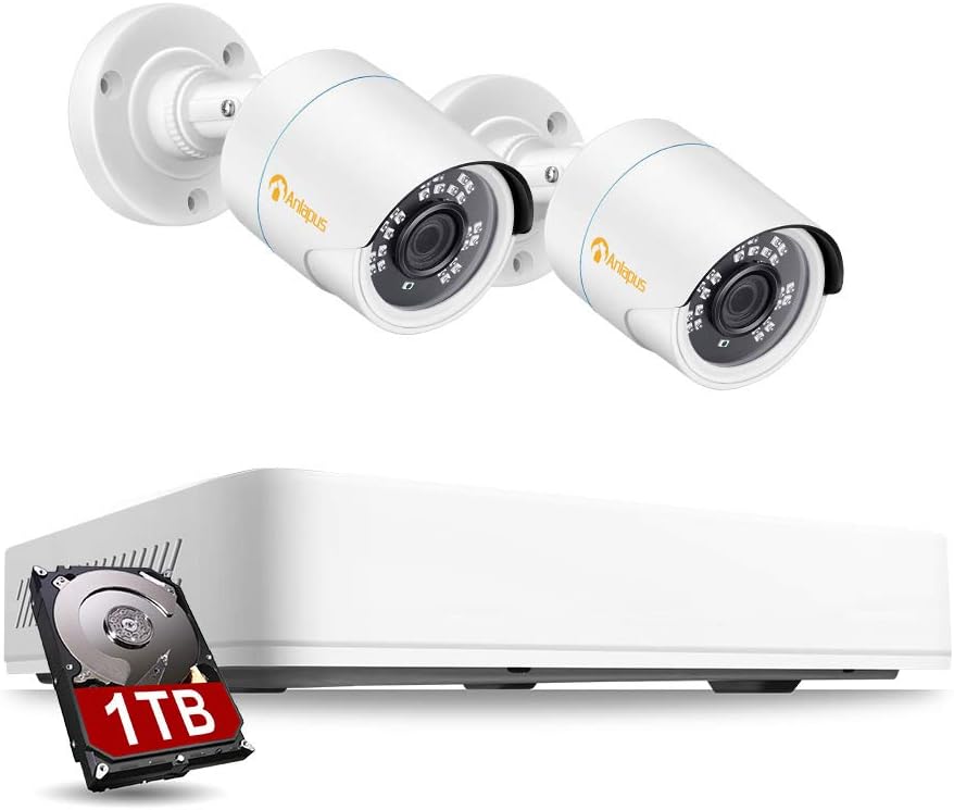 1080p Wired Security Camera System with 8 Channel 5MP Lite DVR and 8 Weatherproof Cameras G3245