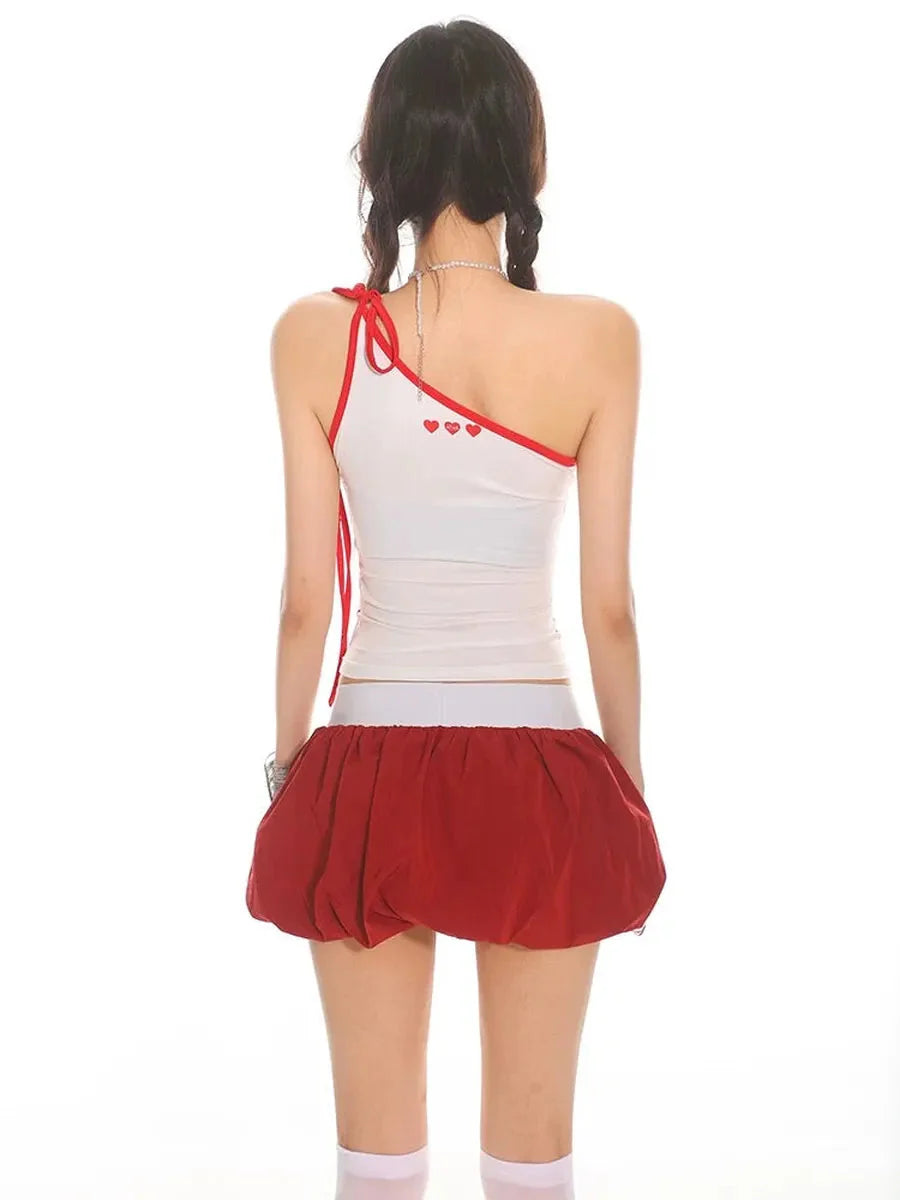 Red Bubble Skirt H947