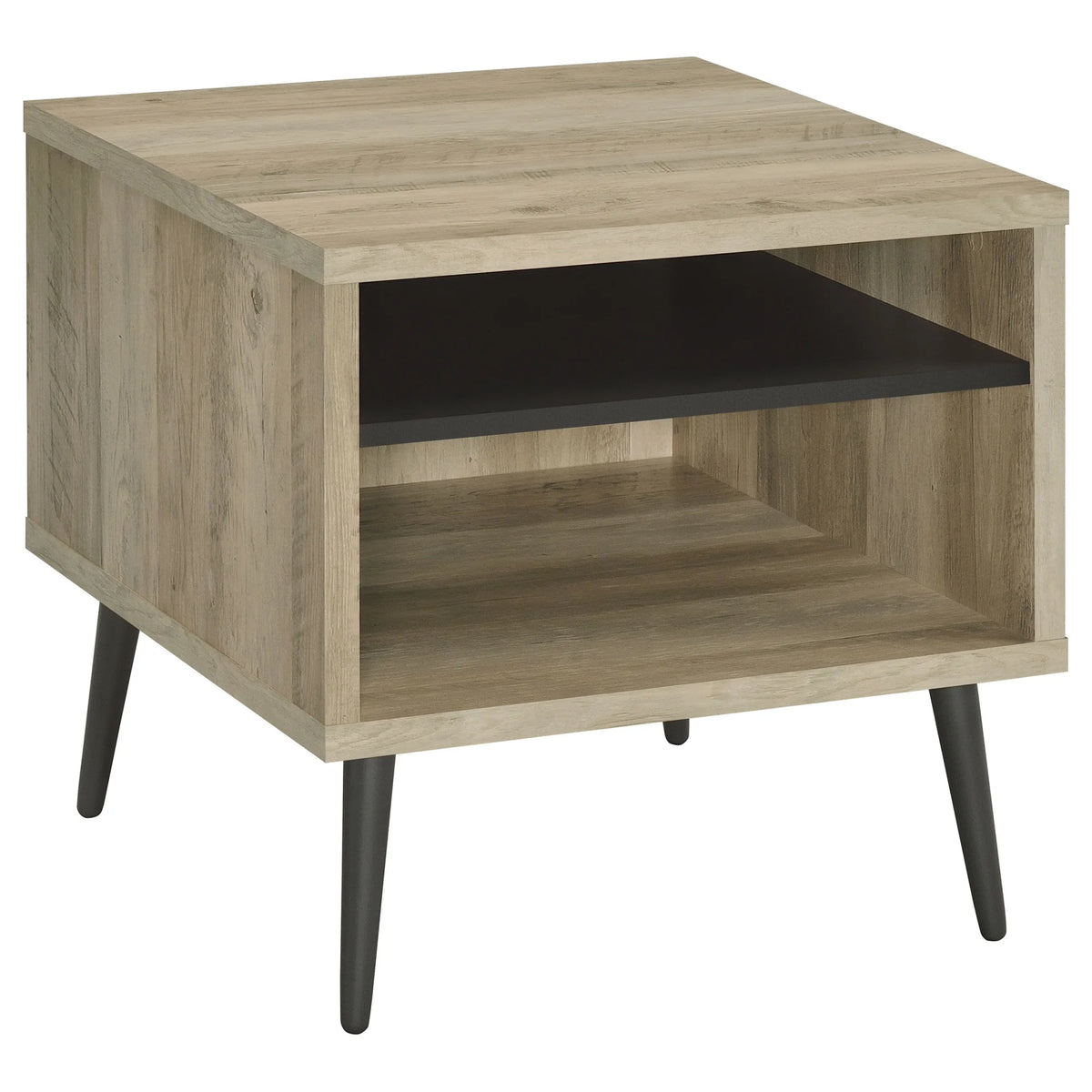 Square Engineered Wood End Table with Shelf Z63658