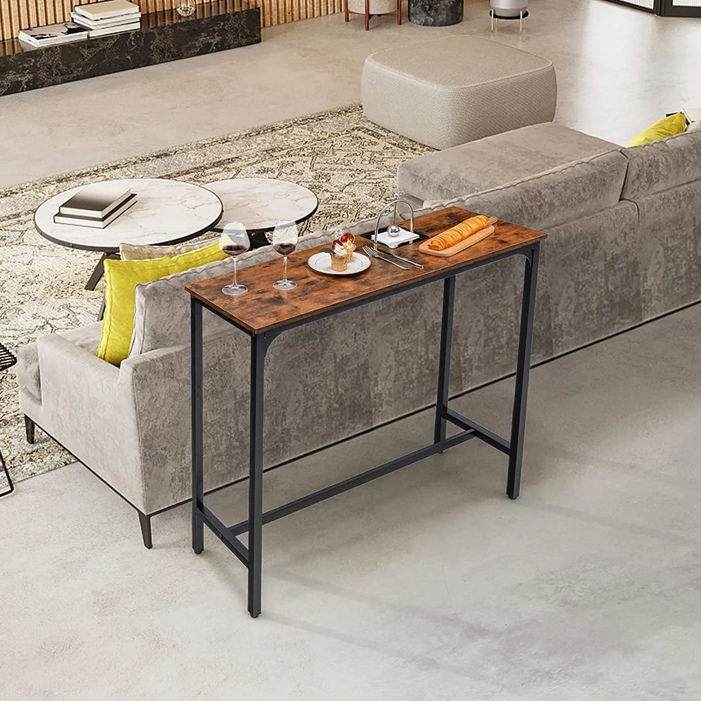 48" Narrow Rectangular Console Table with Steel Frame R70452