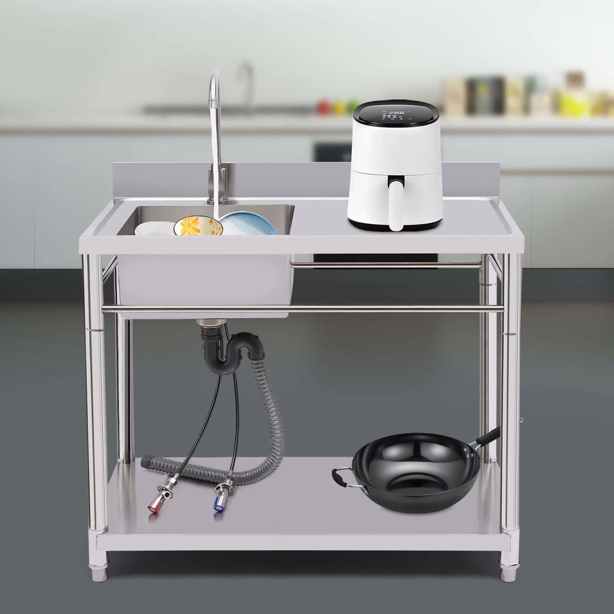 Stainless Steel 1 Compartment Utility Sink D793
