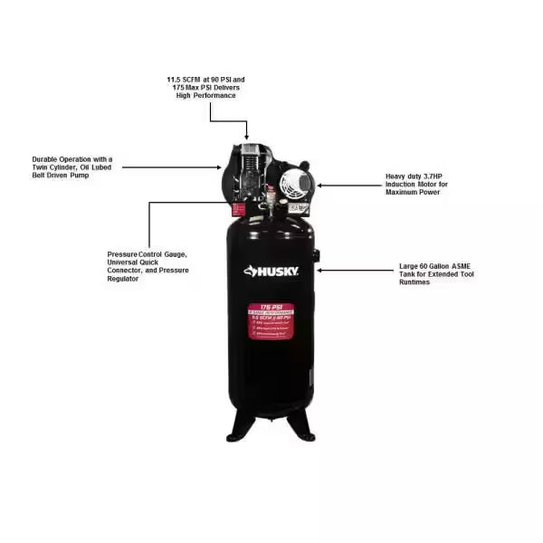 60 Gal. 175 PSI Electric Air Compressor N7947