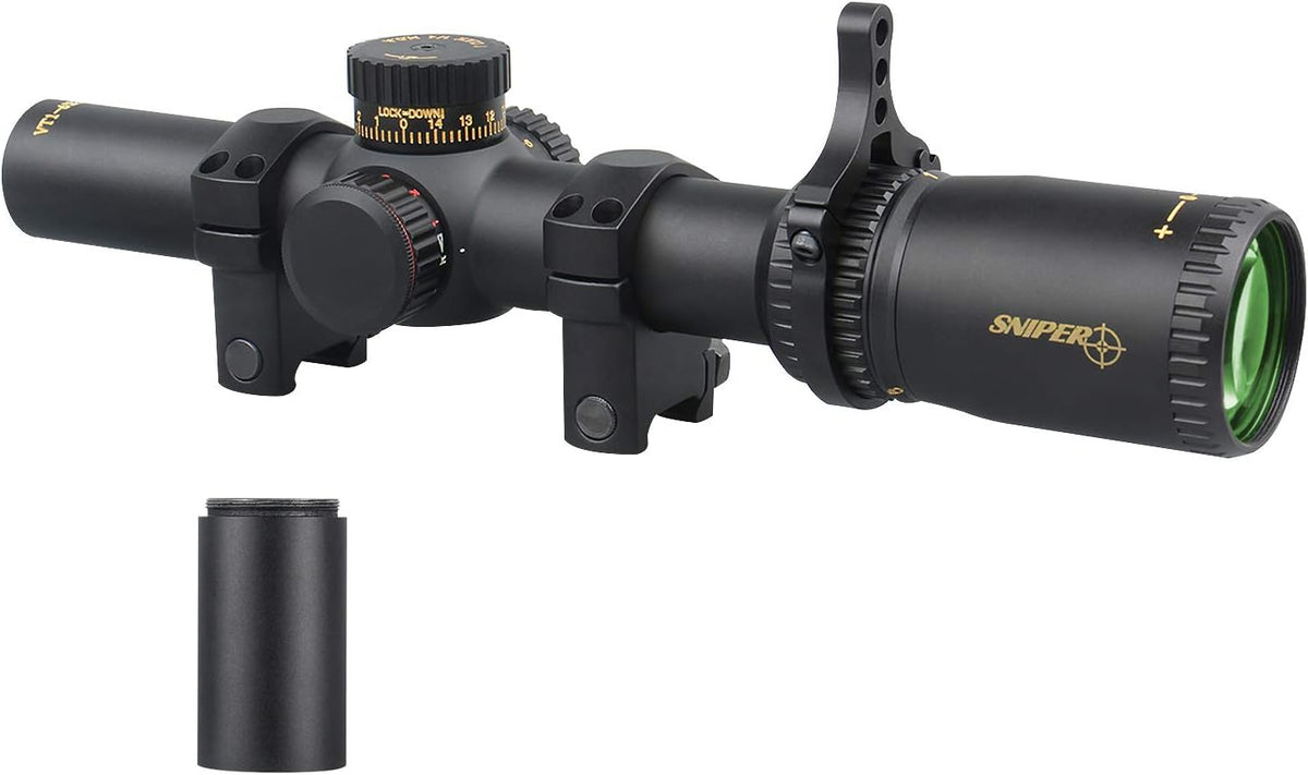 1-6X24 FFP Scope with Red/Green Illuminated Reticle and Scope Mount K6946
