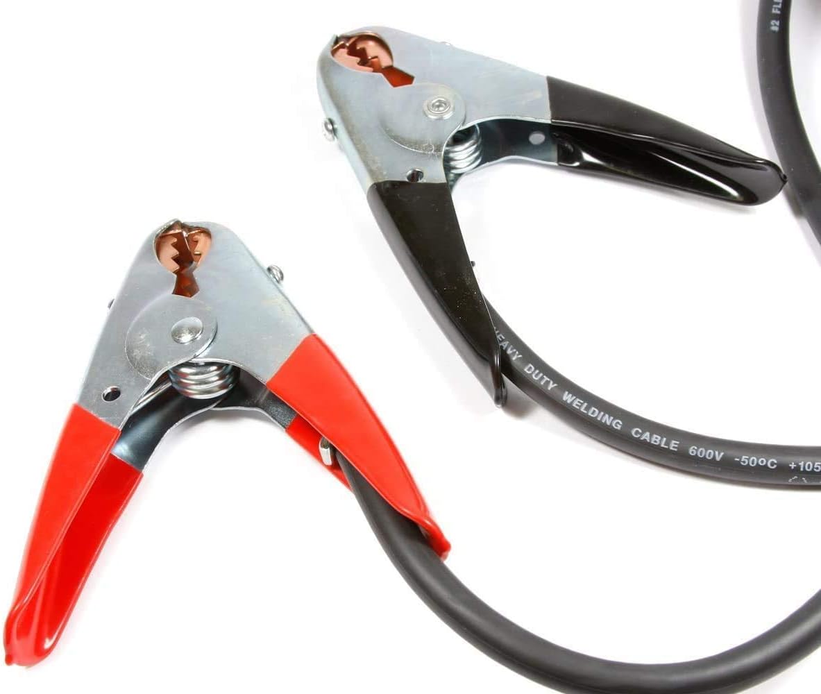 Heavy Duty Booster Battery Cables with 500 Amp Clamps, 25-Feet, Black And Red Z34676