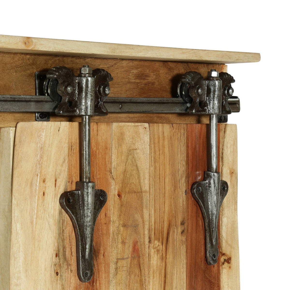 Acacia Wood Live Edge Cabinet with Sliding Door P3093