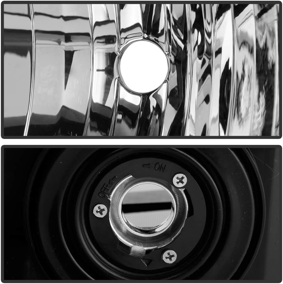 2009-2018 Dodge Journey Black Housing Headlights Assembly Pair Set Left+Right H3200