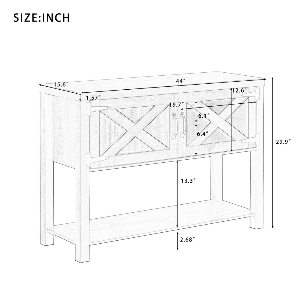 44x22 TV Stand Console with Storage and Shelf H294