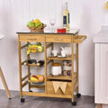 Kitchen Cart with Stainless Steel Top Y593712