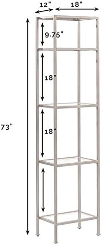 Gold Narrow Open Display Case S2418