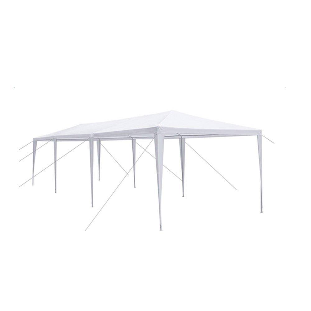 White Outdoor Gazebo Canopy Tent with Removable Walls S55412