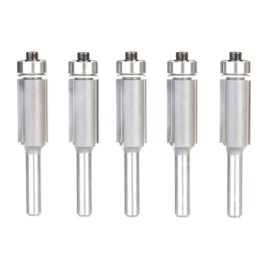 Carbide Tipped Flush Trim Router Bits 5-Pack E144