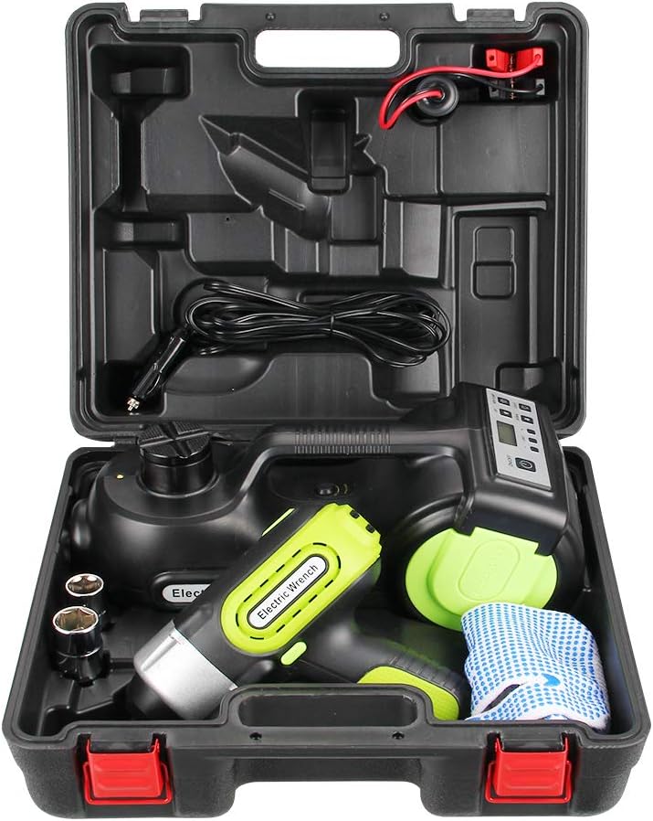 5 Ton DC12V Electric Hydraulic Car Floor Jack Lift with Impact Wrench J4216