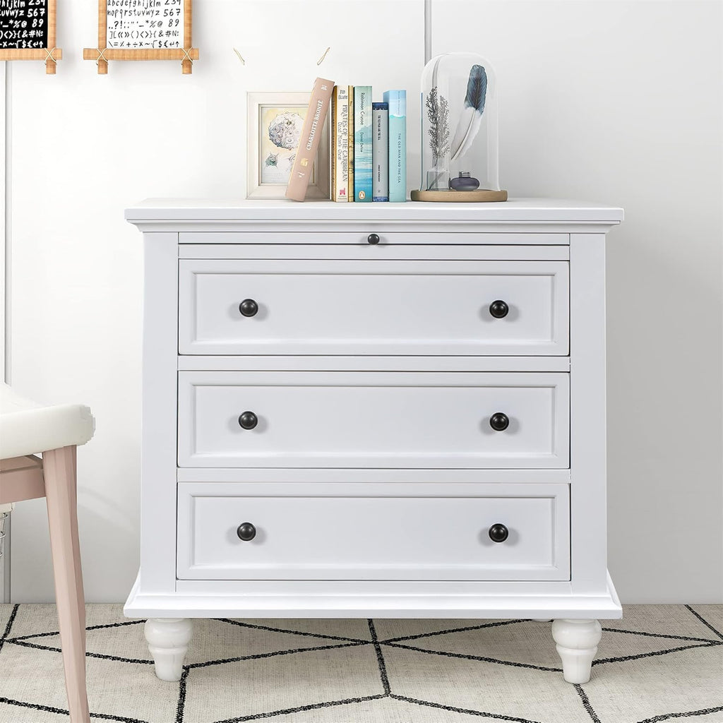 Grey 1 Drawer Wood Nightstand J747