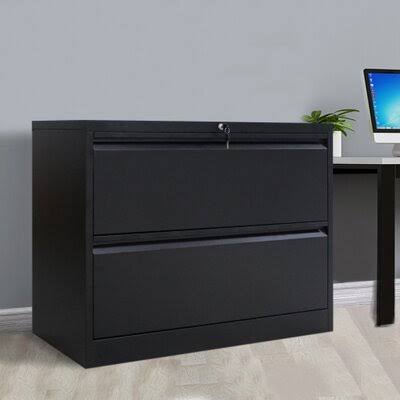 Black 2-Drawer Lateral Filing Cabinet I871595