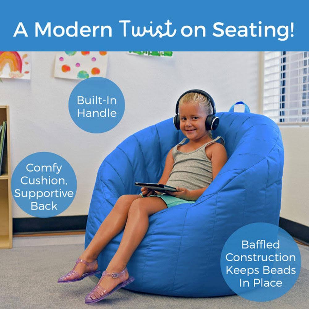 Bean bag coated Oxford fabric french blue H1538