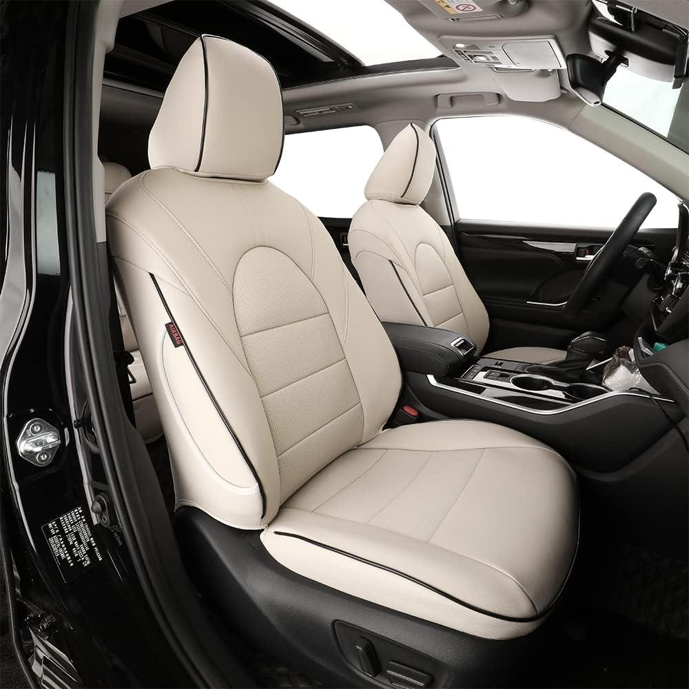 Custom Fit Full Set Car Seat Covers Three Rows Black Leatherette C194