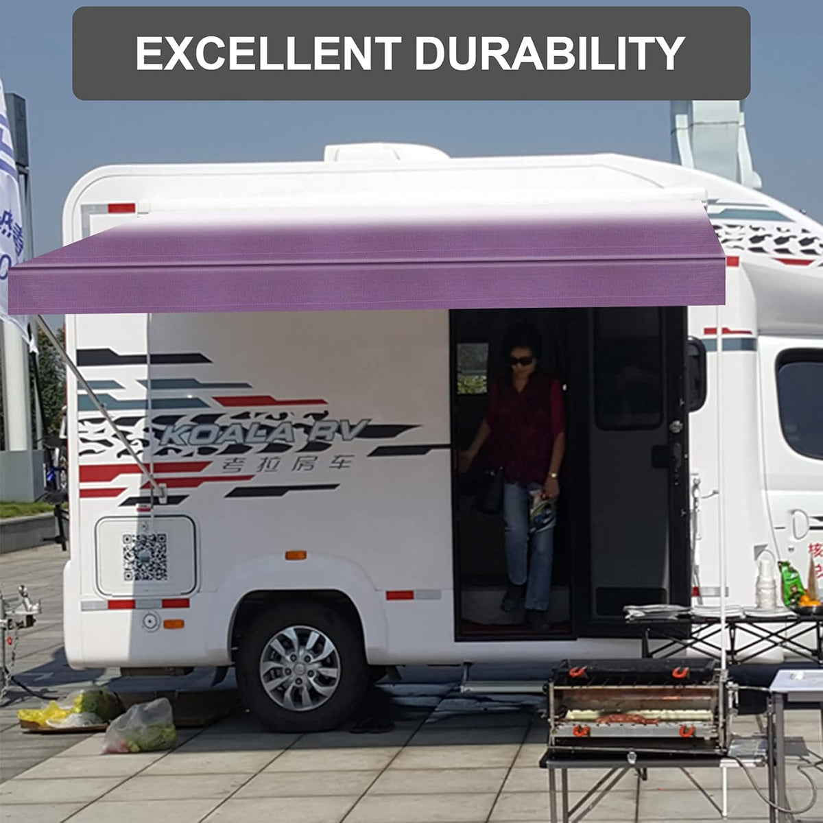 16' Waterproof Vinyl RV Awning Fabric Replacement J432