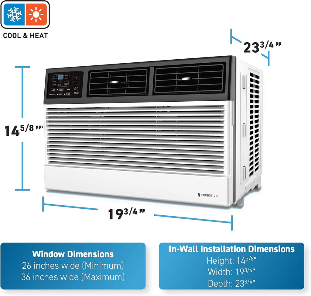 White 12000 BTU Heating Cooling Window Air Conditioner T4759
