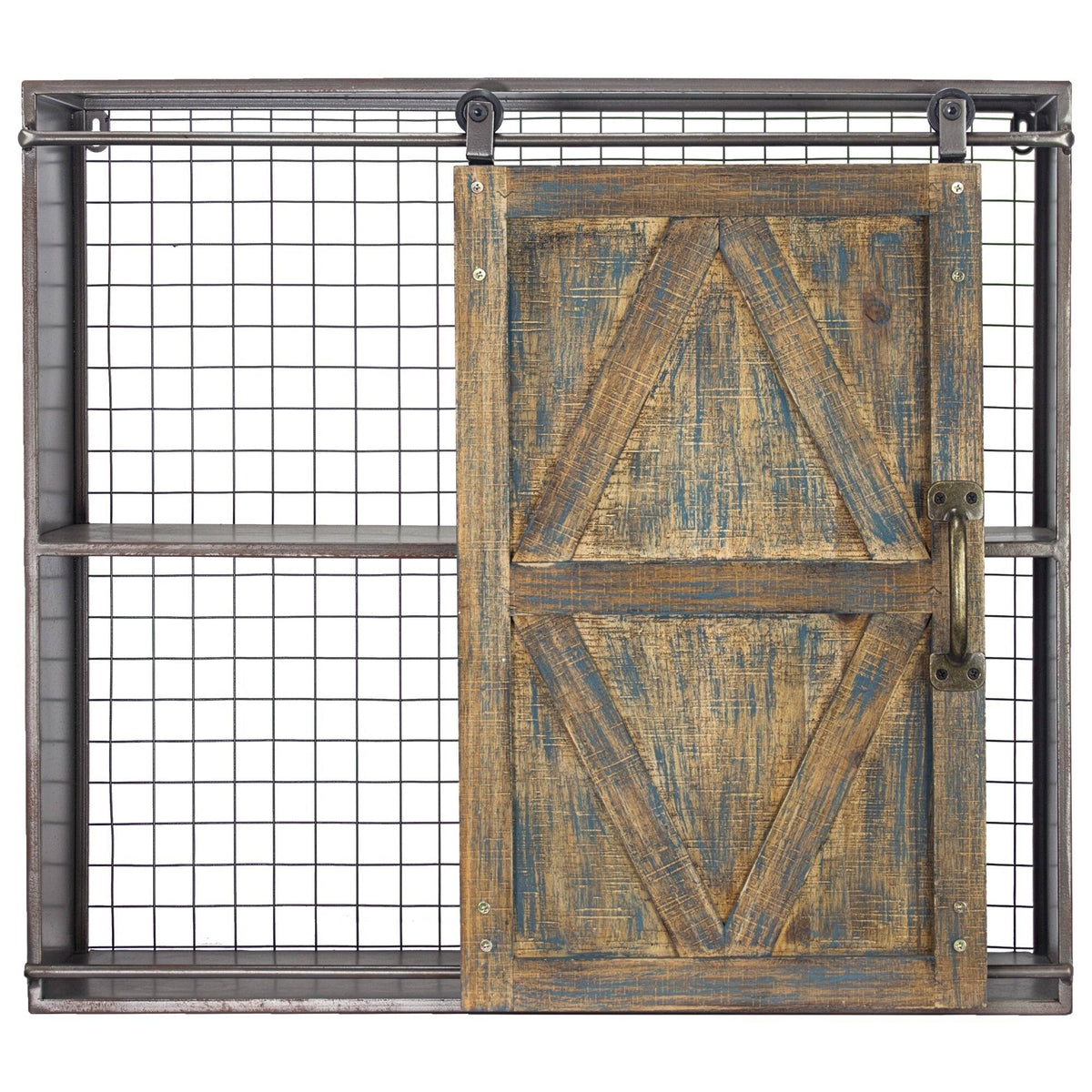Brown Farmhouse Wall Shelf S452171
