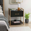 2-Tiers Wooden End Side Table with Drawer T3226