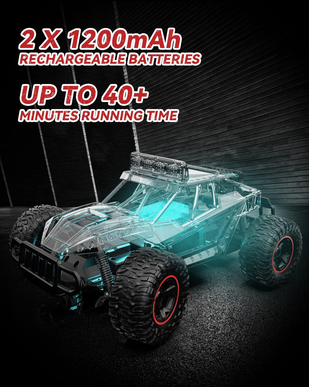 1:14 Scale 2WD Remote Control Off Road RC Car with Two Rechargeable Batteries H886