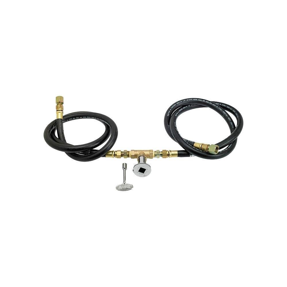24x22 Round Stainless Steel Flat Pan with Spark Ignition Kit Natural Gas D839334