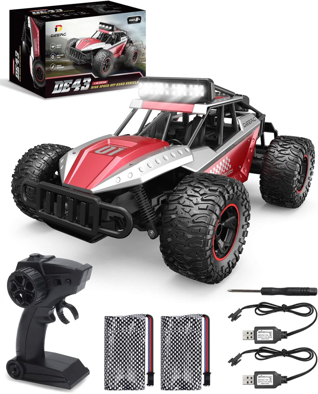 1:14 Scale 2WD Remote Control Off Road RC Car with Two Rechargeable Batteries H886