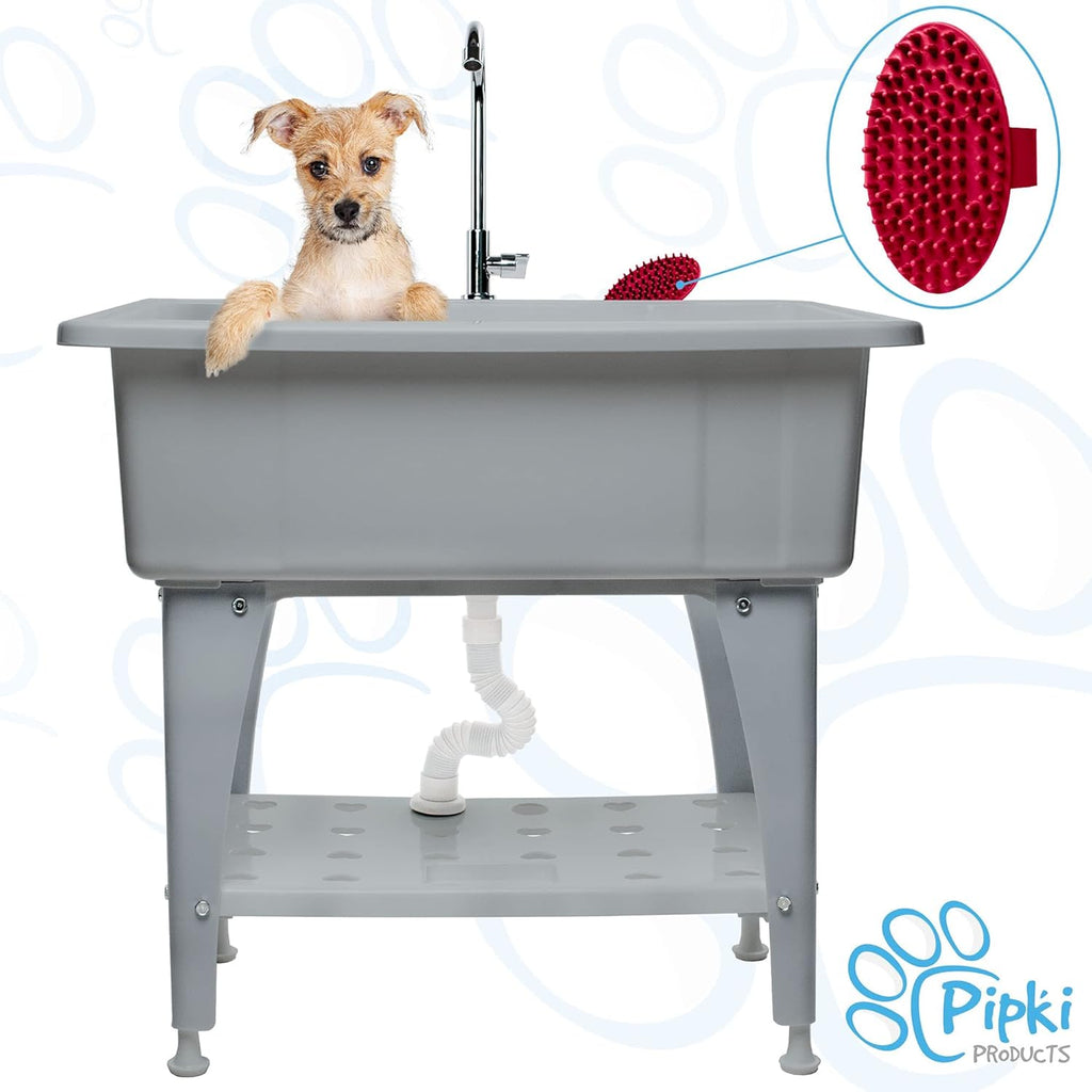 Portable Dog Bathing Station with Removable Shelf L60016