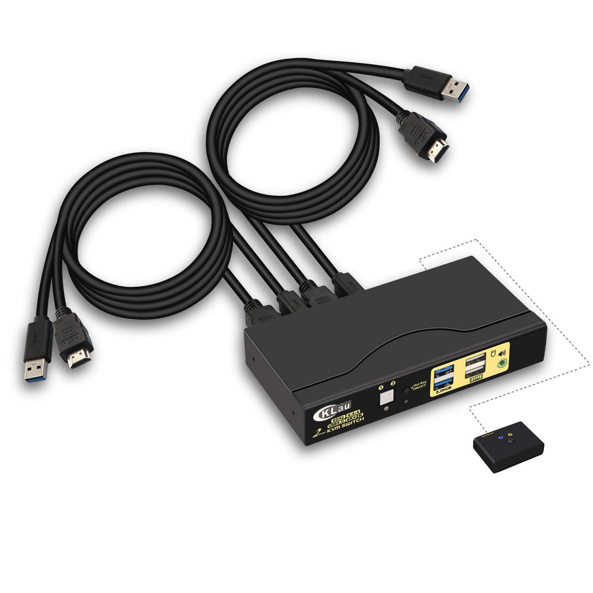 4 Port HDMI 2.0 USB 3.0 KVM Switch with Cables D73758