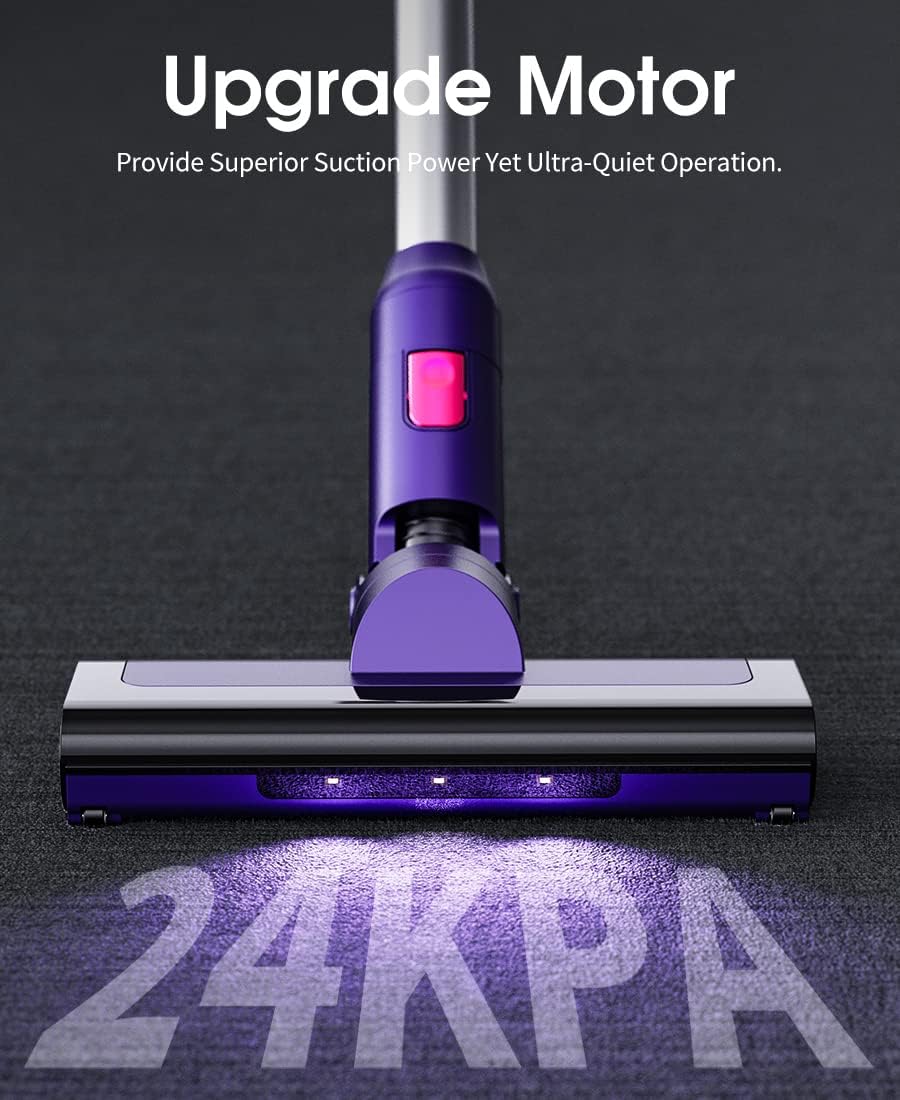 Cordless Vacuum Cleaner 24Kpa 40 min 250W Purple N18838