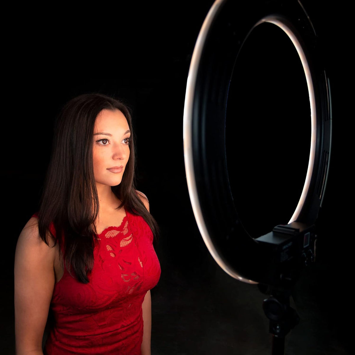 18 Dimmable Bi-Color LED Ring Light Kit with Light Stand K35478