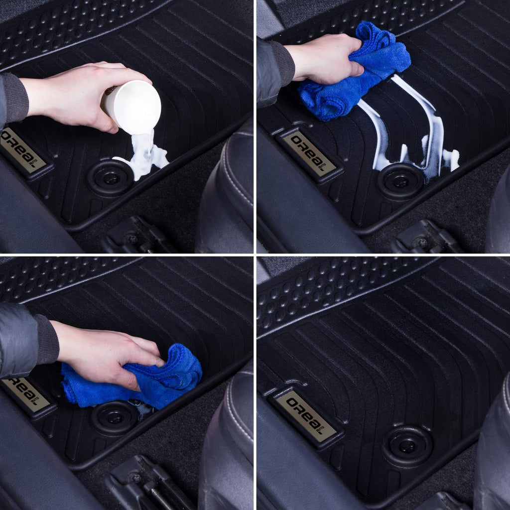 Black Floor Mats Liners Carpet Custom Fit H915684