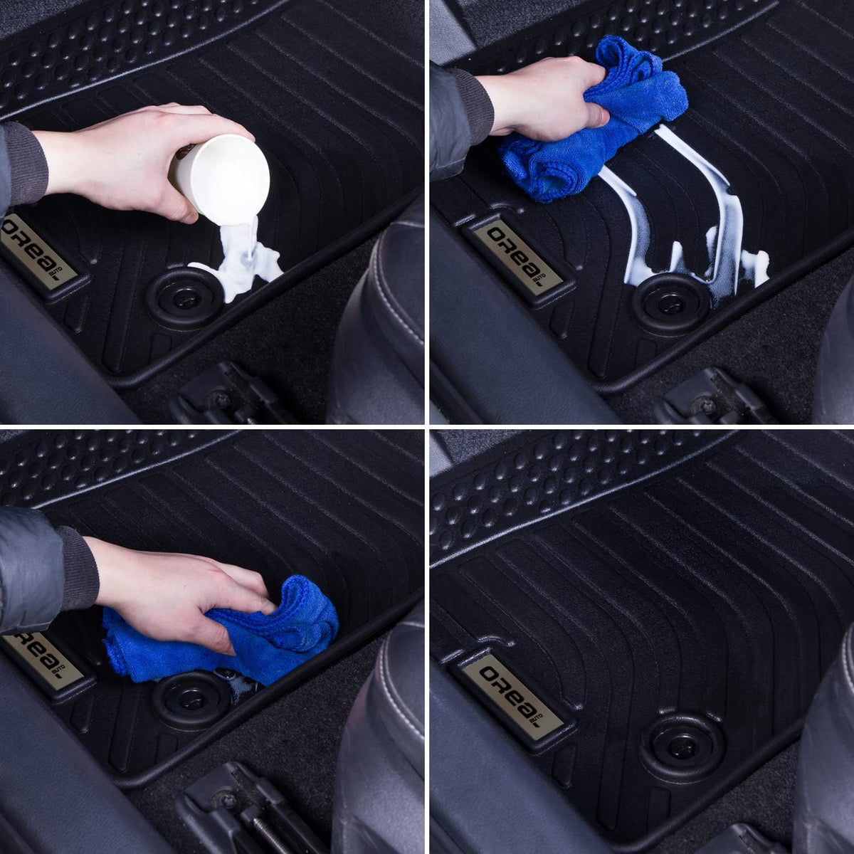 Black Floor Mats Liners Carpet Custom Fit H915684