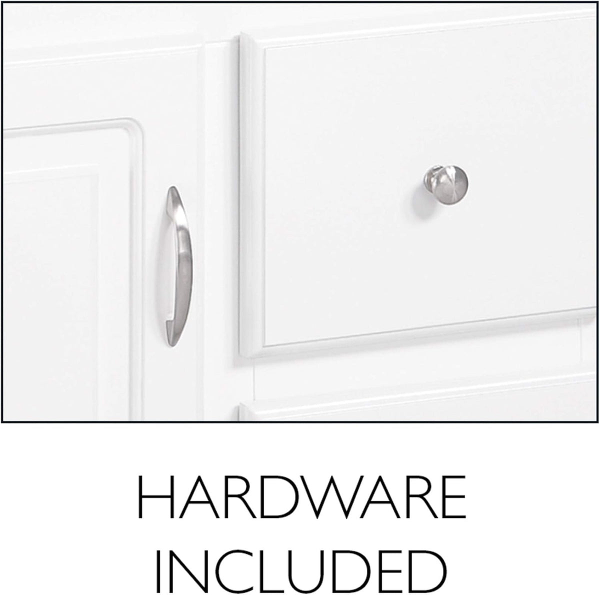White 2-Door 1-Shelf Bathroom Wall Cabinet V6728