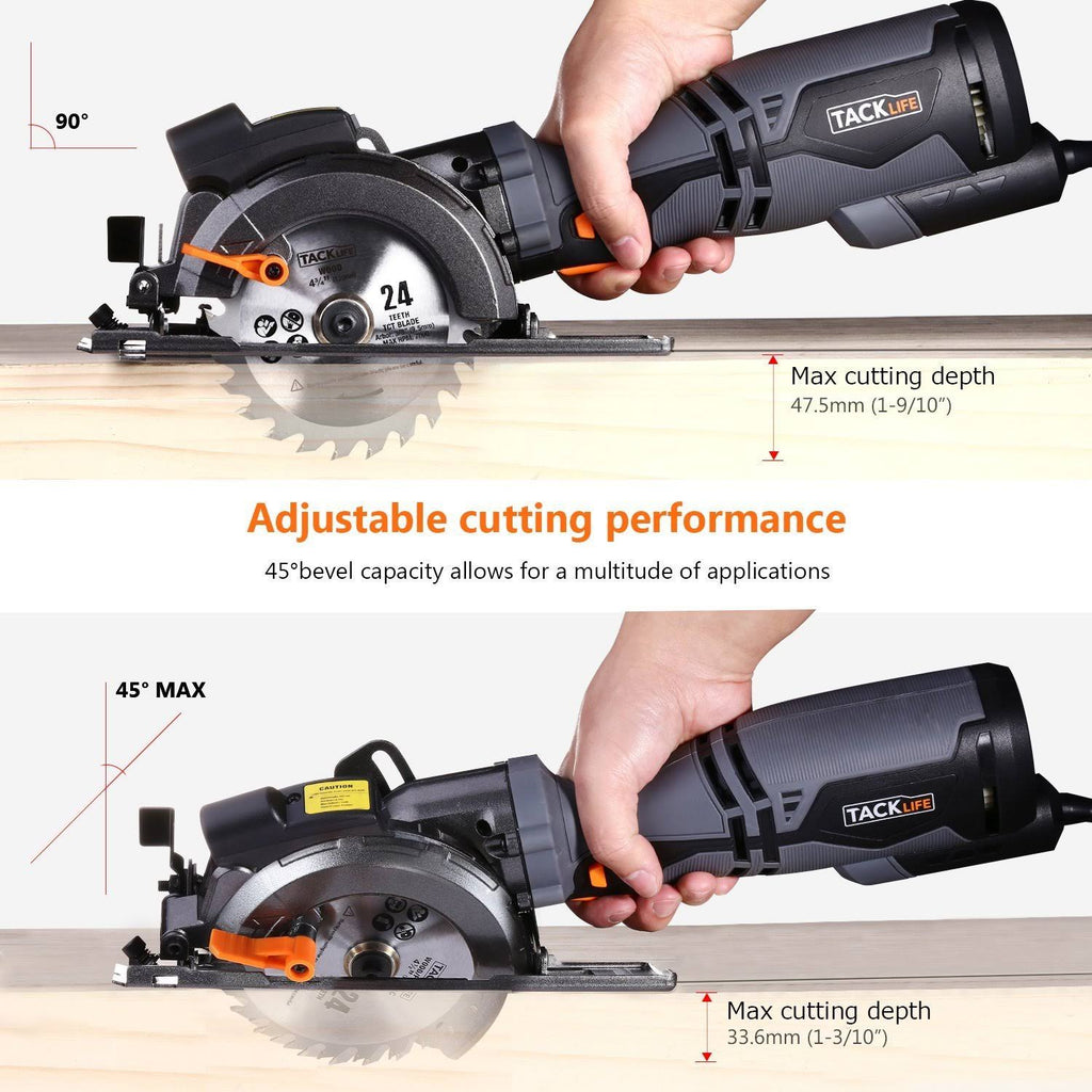 Circular Saw with Metal Handle, 6 Blades, Laser Guide M91775