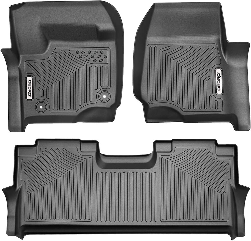 Black TPE All-Weather Floor Mats Full Set Liners Y309
