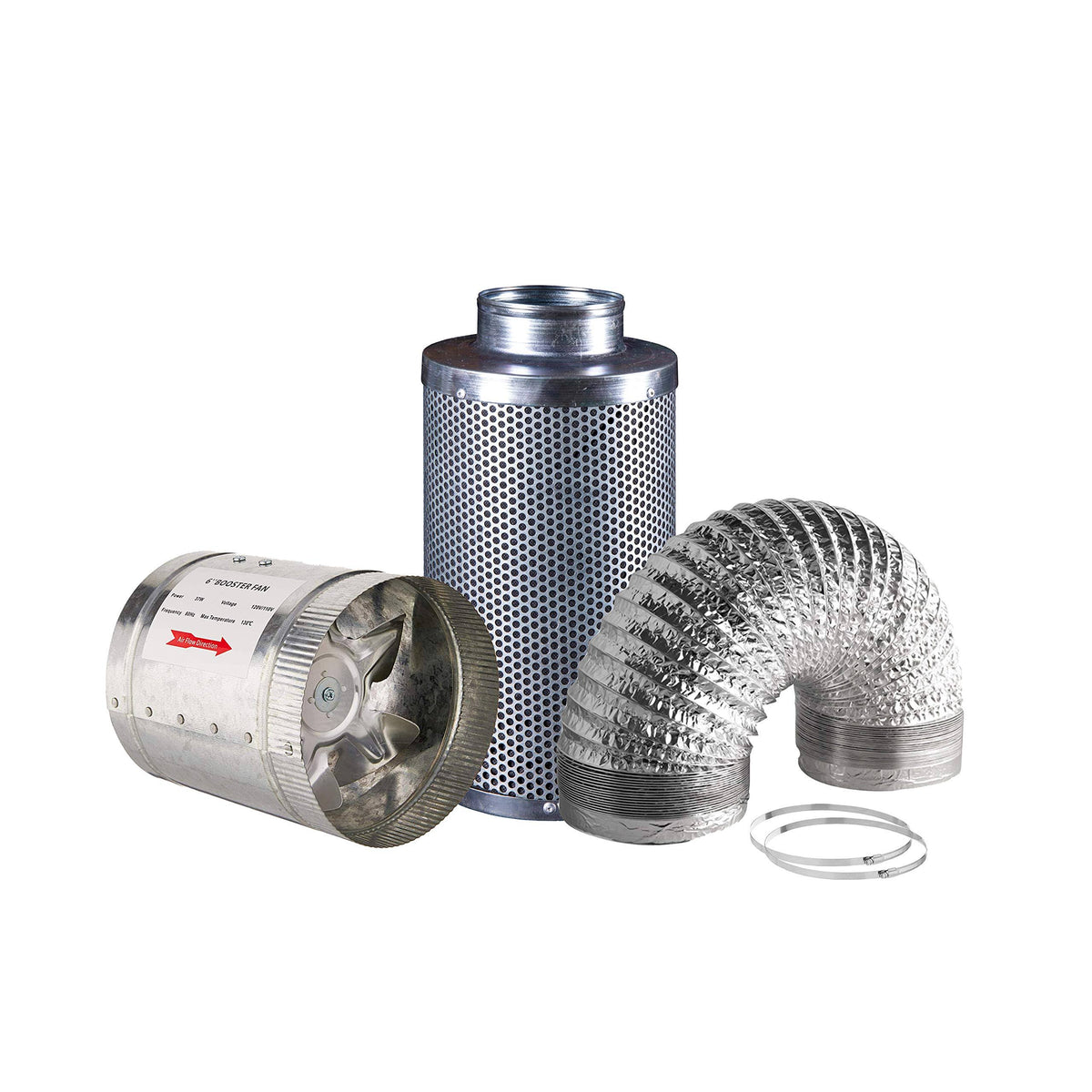 6 inch 240 CFM Booster Fan with Carbon Filter V932211