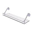 Polished Chrome 30 inch Floating Glass Shelf with Gallery Rail N4582