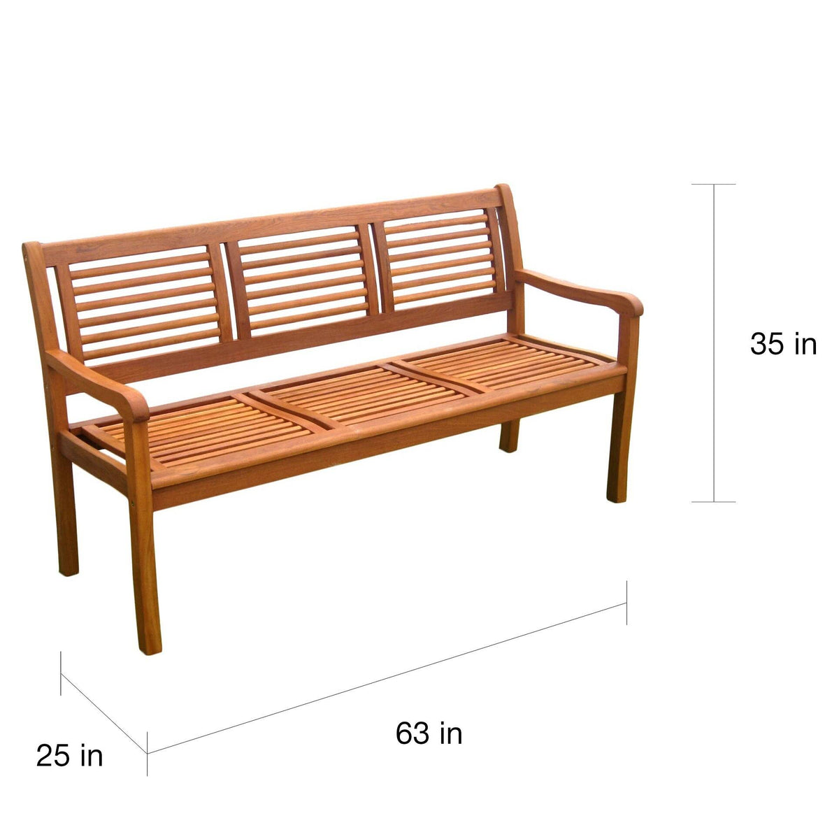 Brown Patio Bench O5027