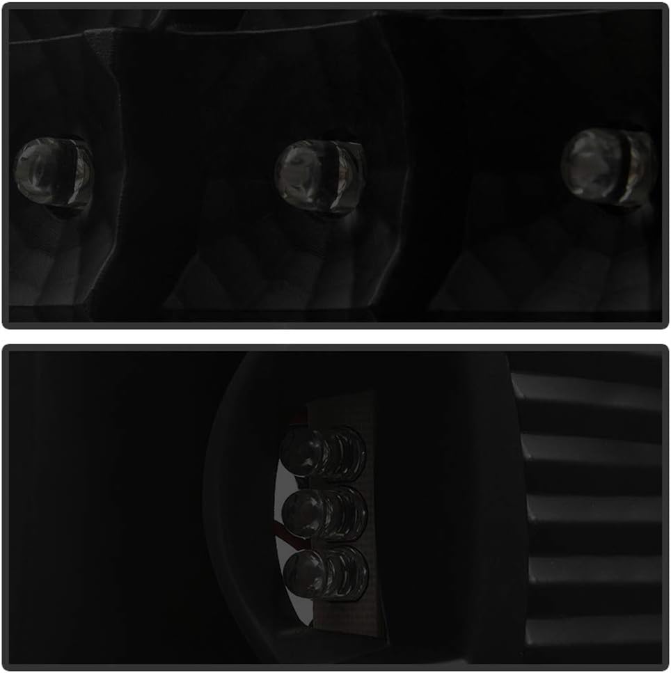 Black Smoke LED Tail Lights Brake Lamps I6314