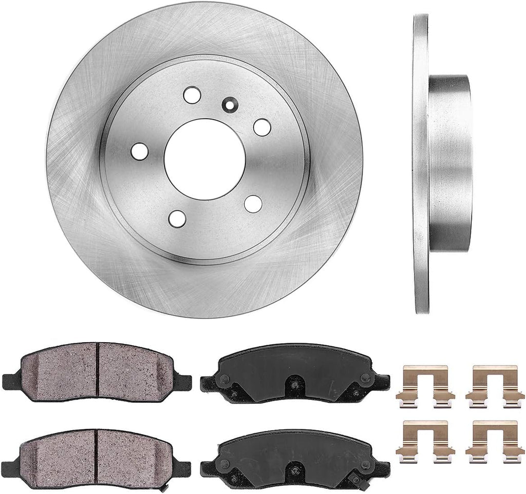 292 mm 5 Lug Brake Disc Rotors + Ceramic Brake Pads + Hardware F272