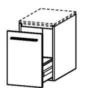 Natural Walnut 1 Drawer Low Cabinet D79215
