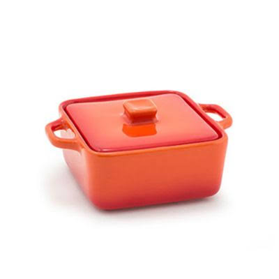 8 oz. Square Stoneware Dish with Lid X751173