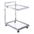 Clear Glass Side Table/Bar Cart U992875