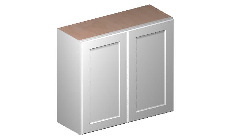 White 2 Doors 2 Shelves Wall Cabinet T784