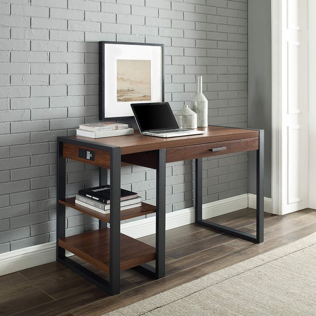 48 Inch Grey Wash Computer Gaming Desk with Storage Z46342